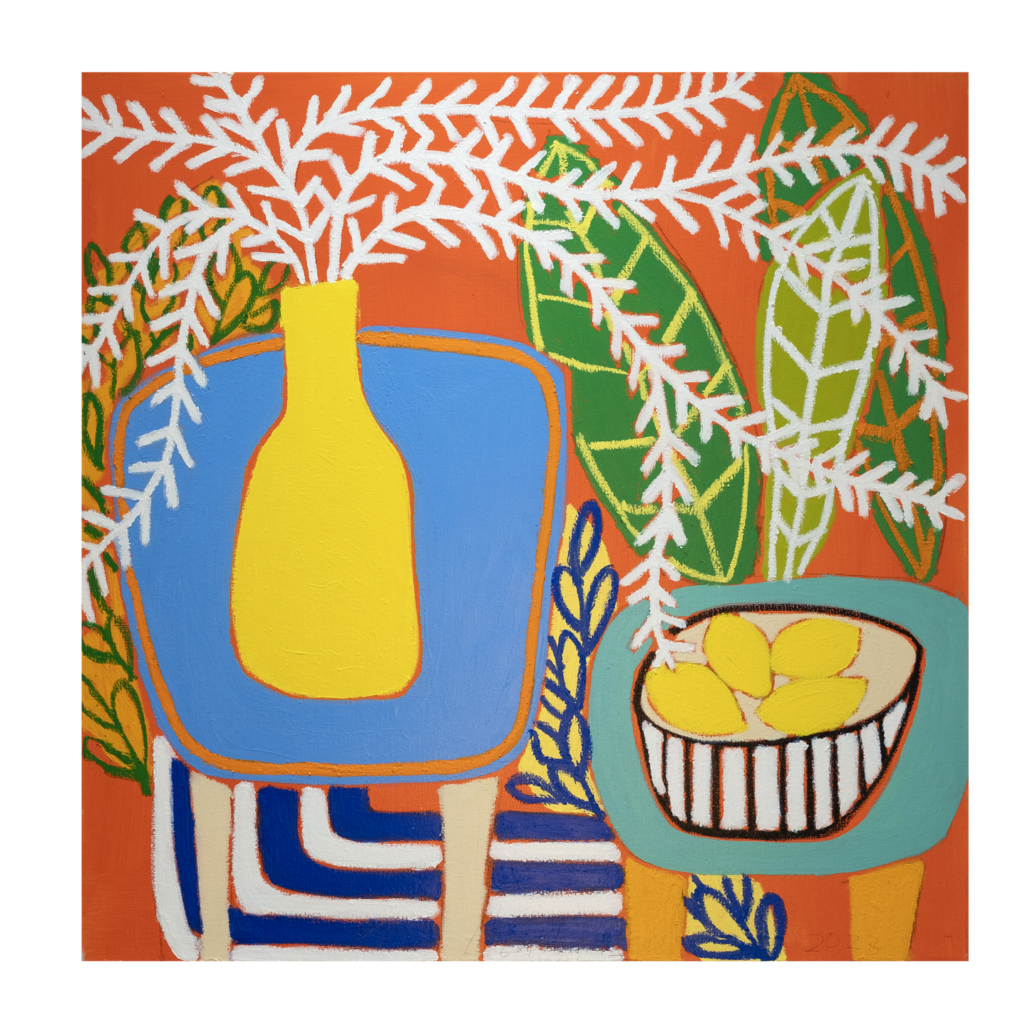 Warm Blue Table - painting