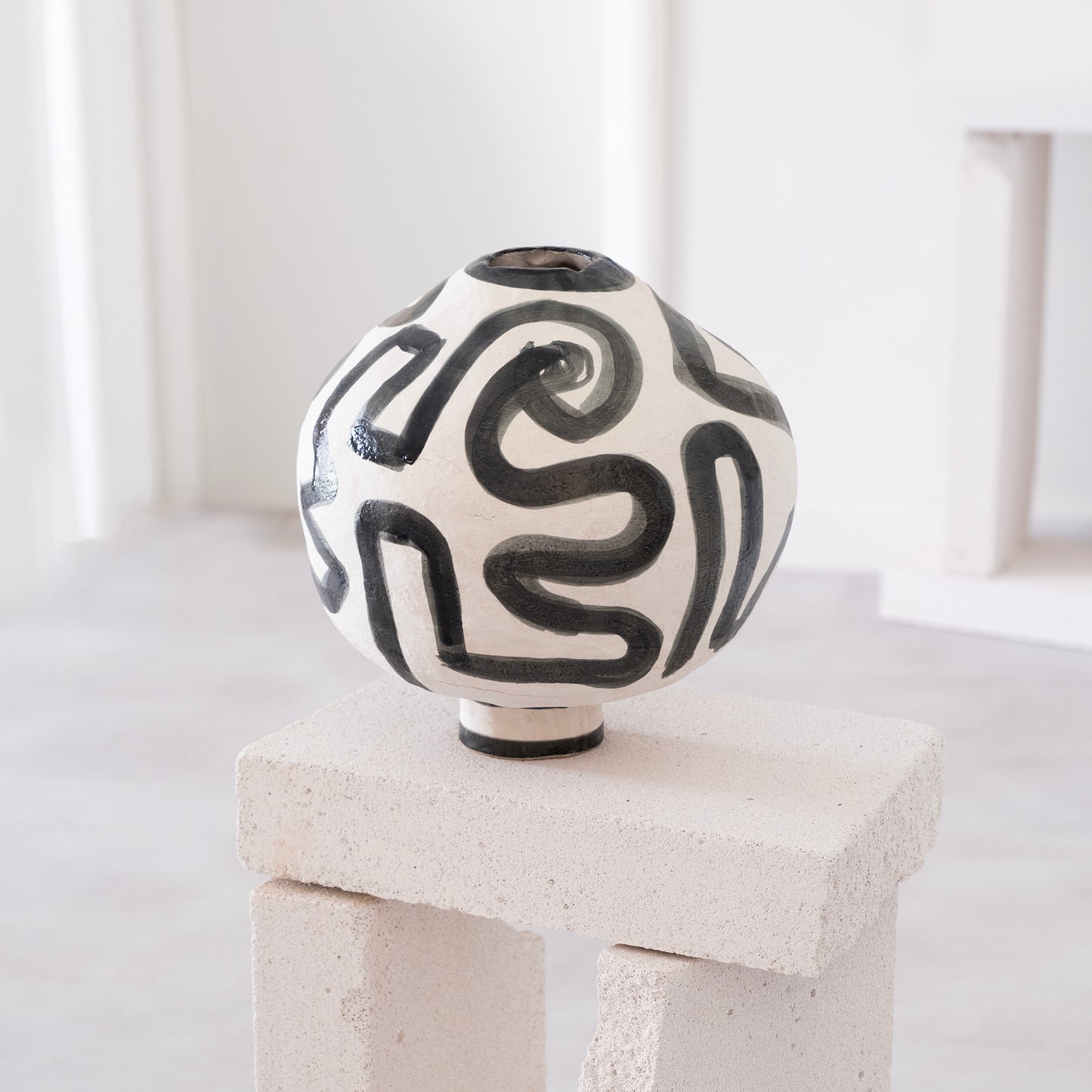 Graphic Vase- Sculpture