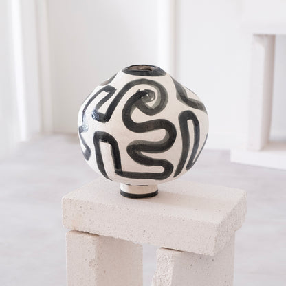 Graphic Vase- Sculpture